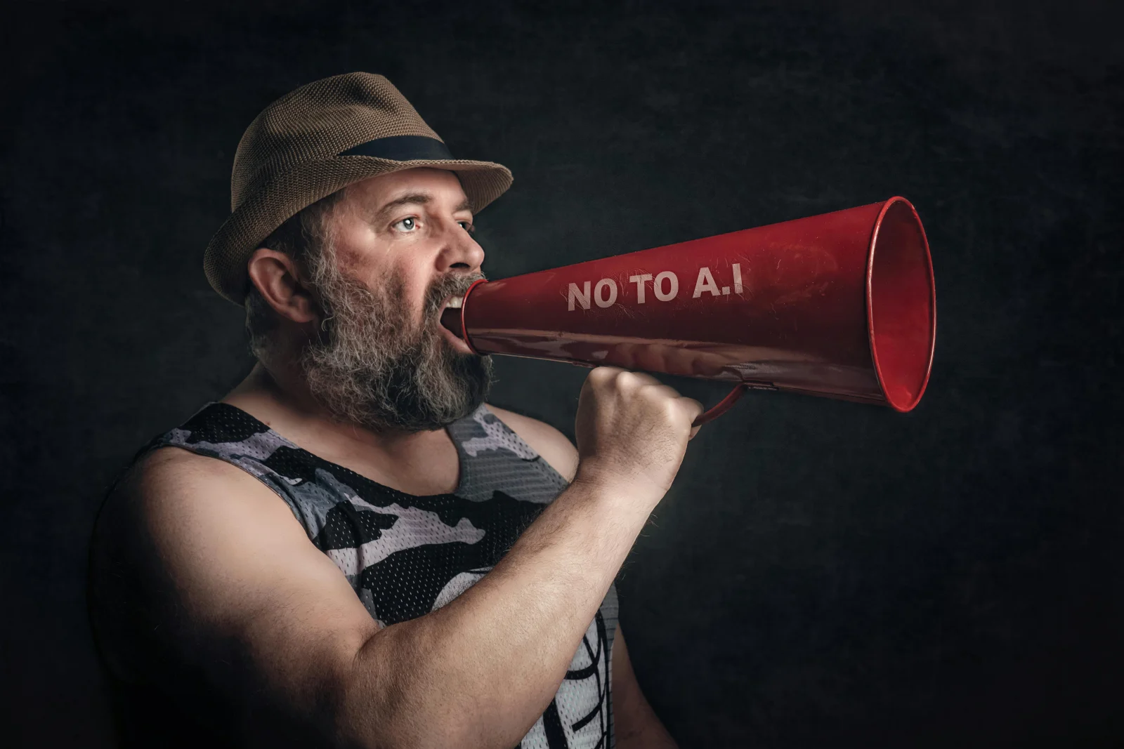 Dramatic representation of AI agents interfacing with web services