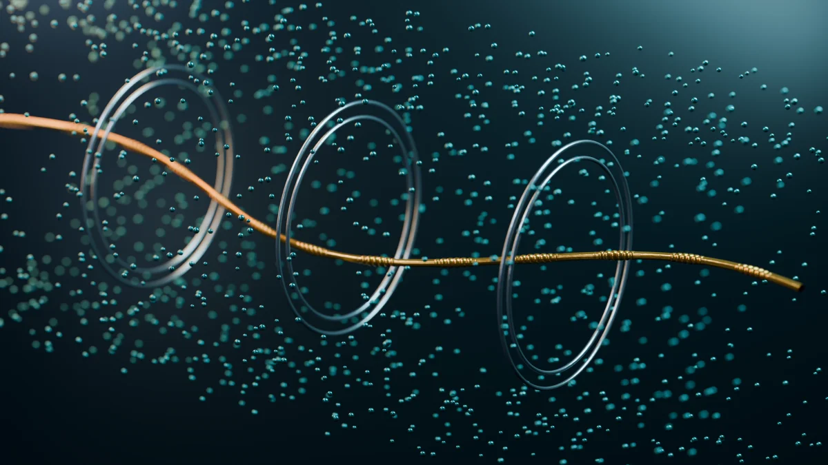 Close-up of a sensor array