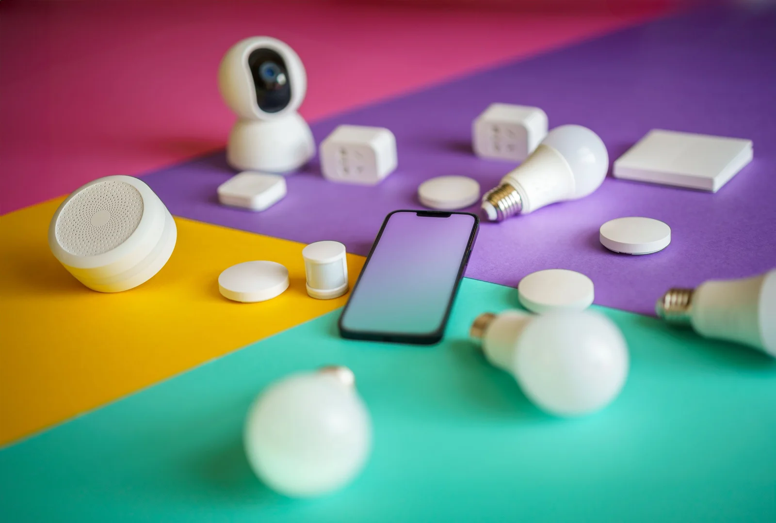 An interconnected network of smart devices inside a home.