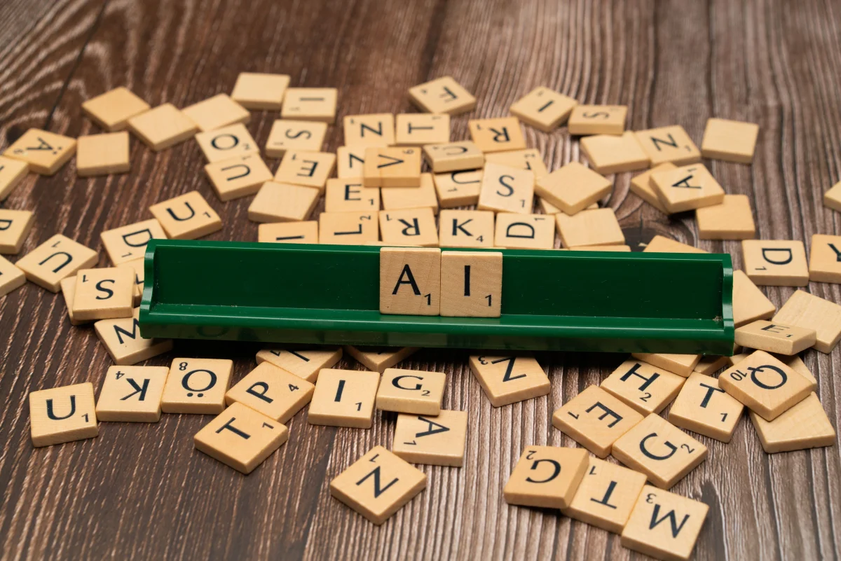 Abstract editorial illustration about AI development and ethics