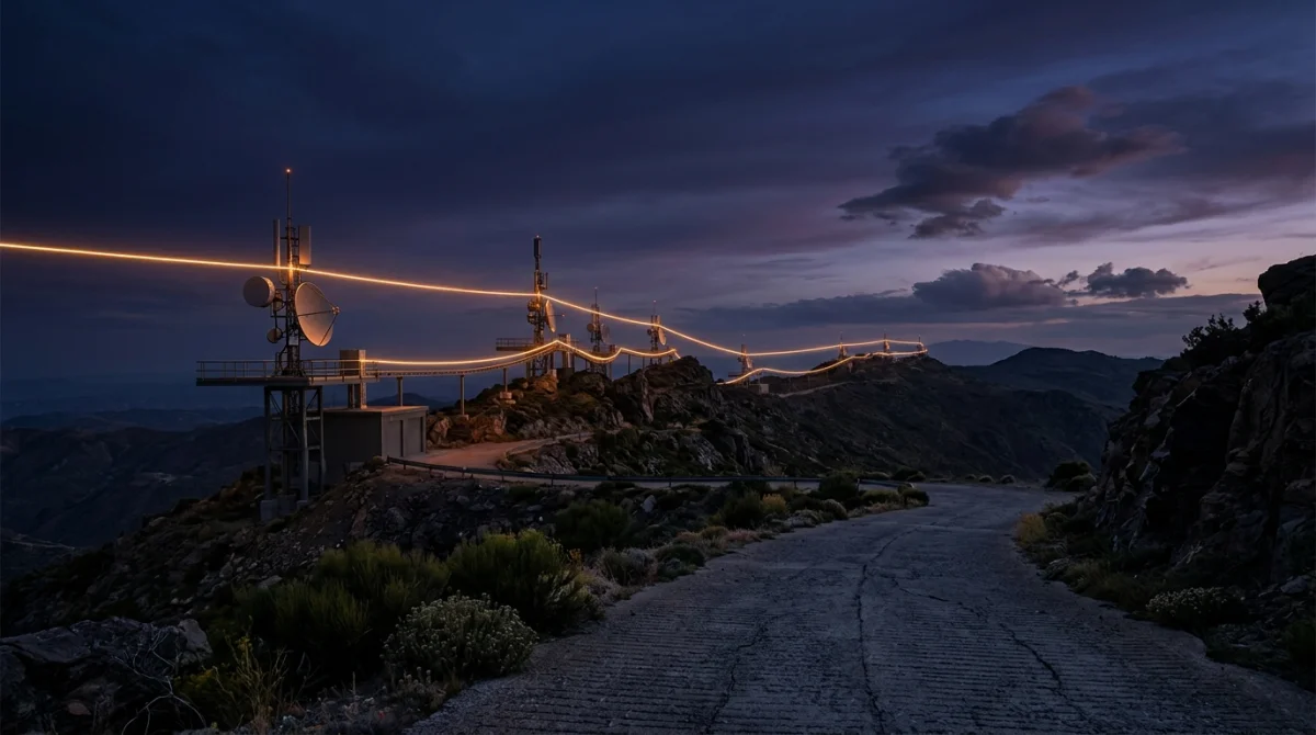 Artistic representation of laser beams transmitting data