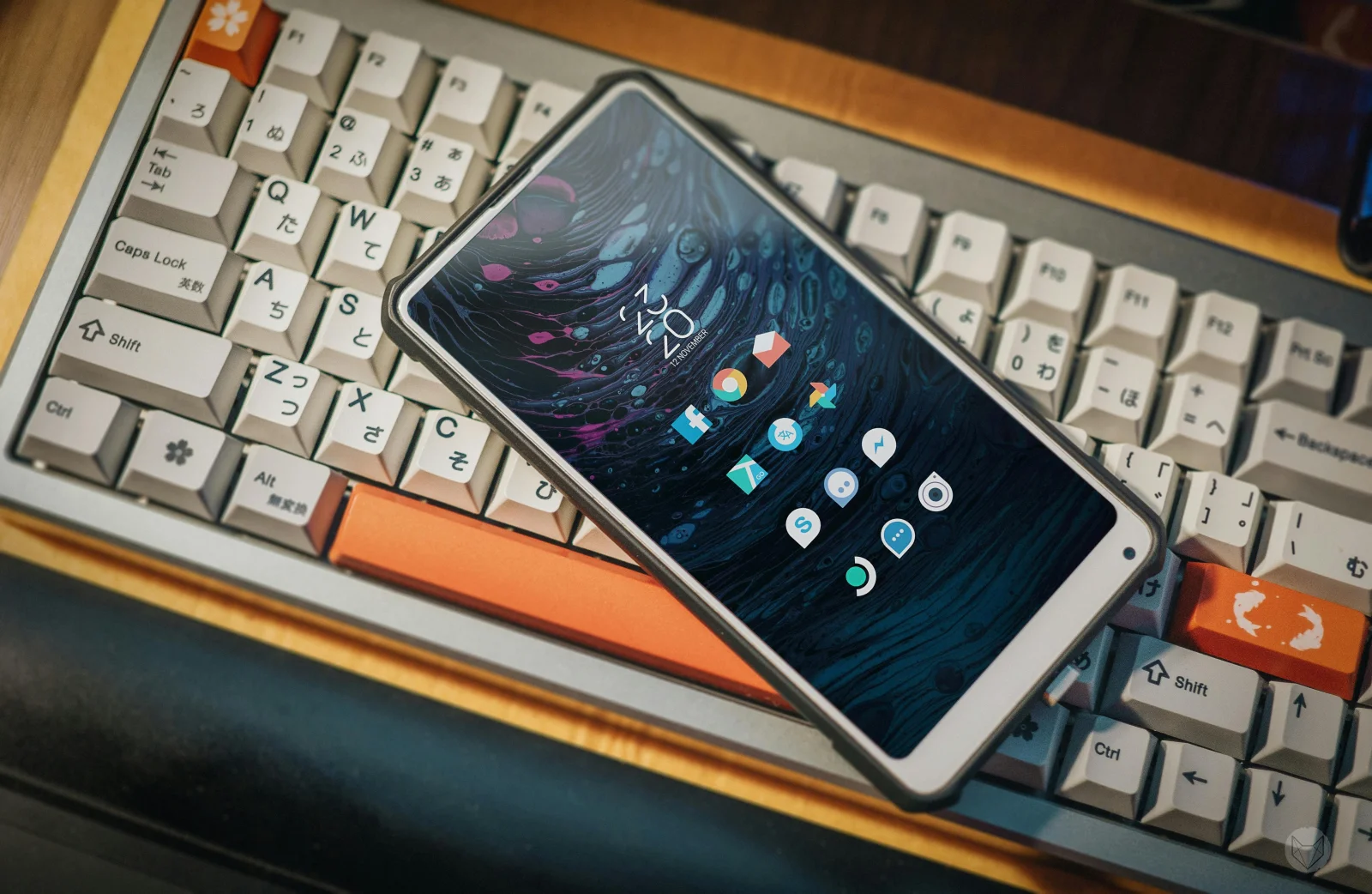 An Android device running a Linux desktop environment.