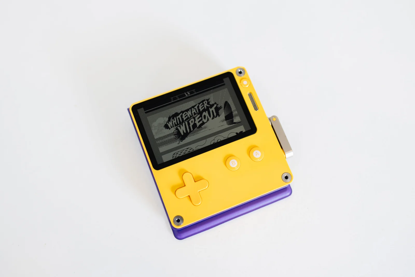 A vintage-styled gaming console with modern hardware components