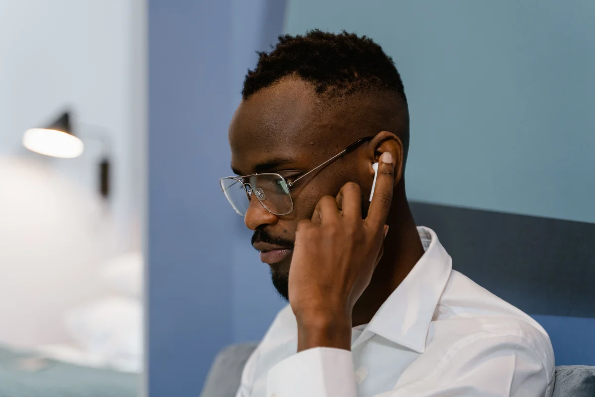 Smart glasses in use
