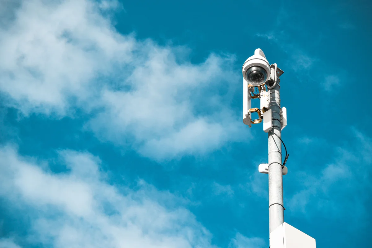 Facial recognition being used in a public setting