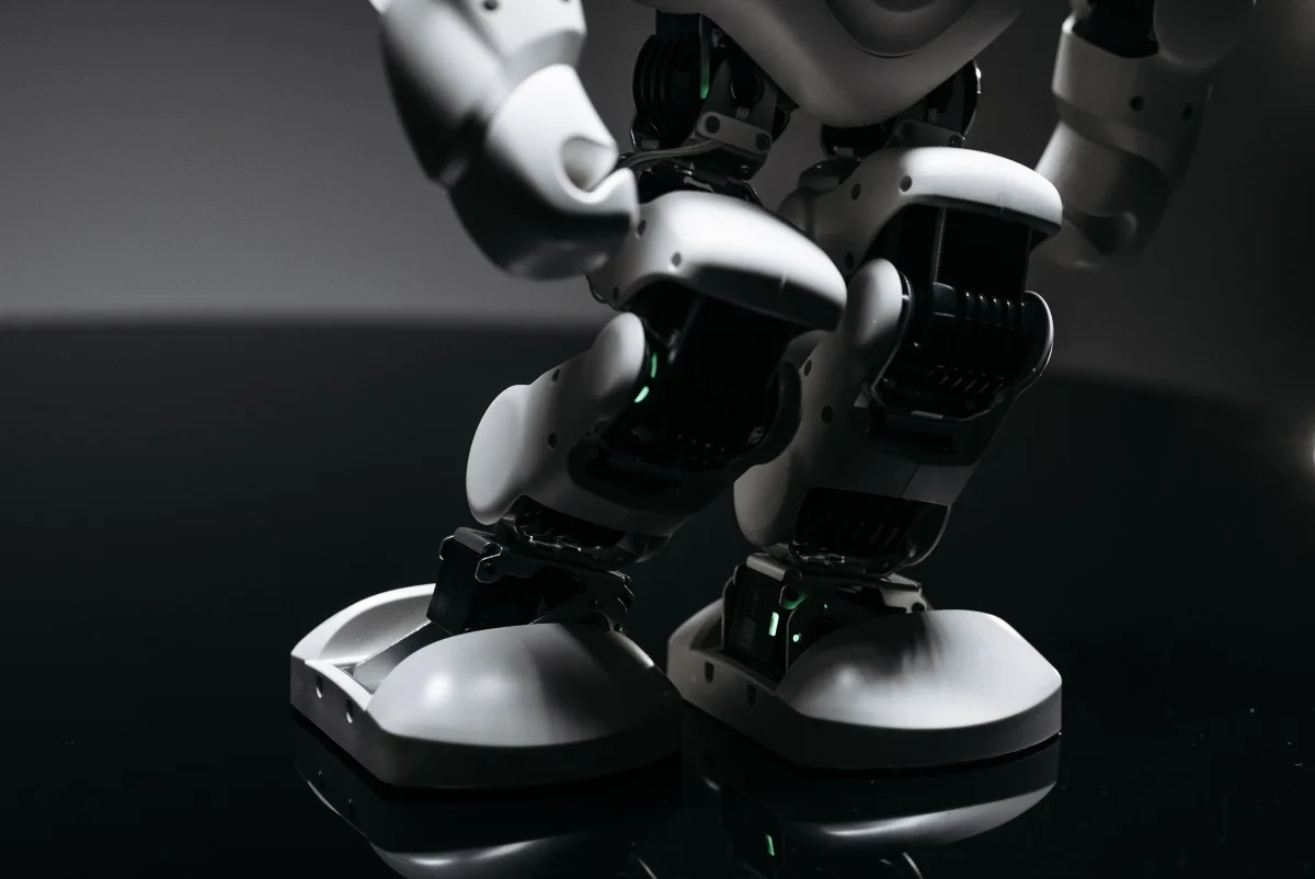 AI-powered robot interacting with humans