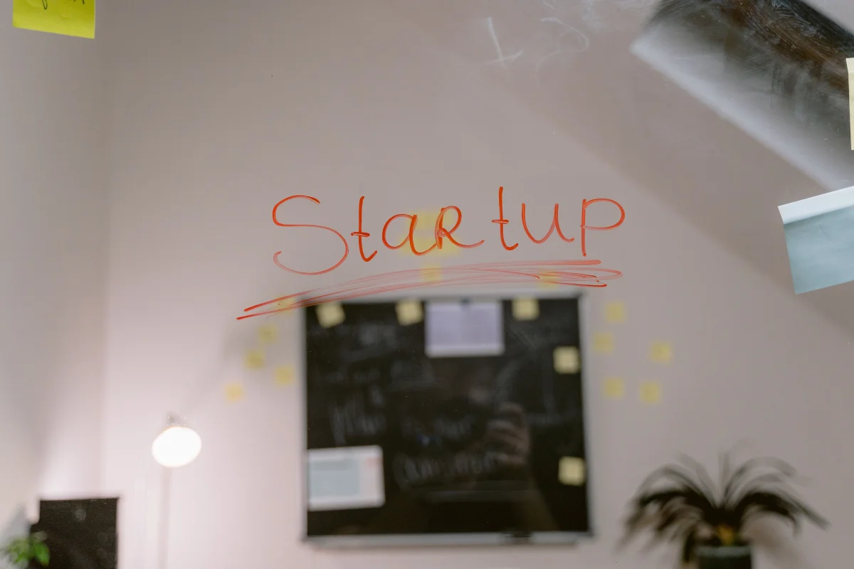 Startup team brainstorming