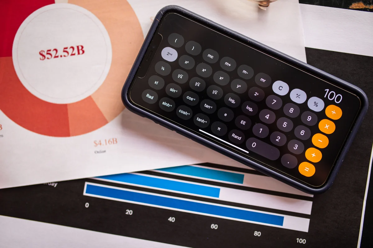 Innovative calculator app on a smartphone