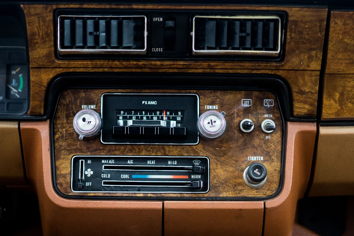 A modern car dashboard